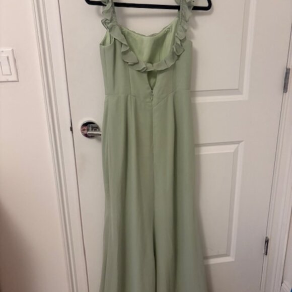 Azazie Callie Dusty Sage Dress - Picture 14 of 15